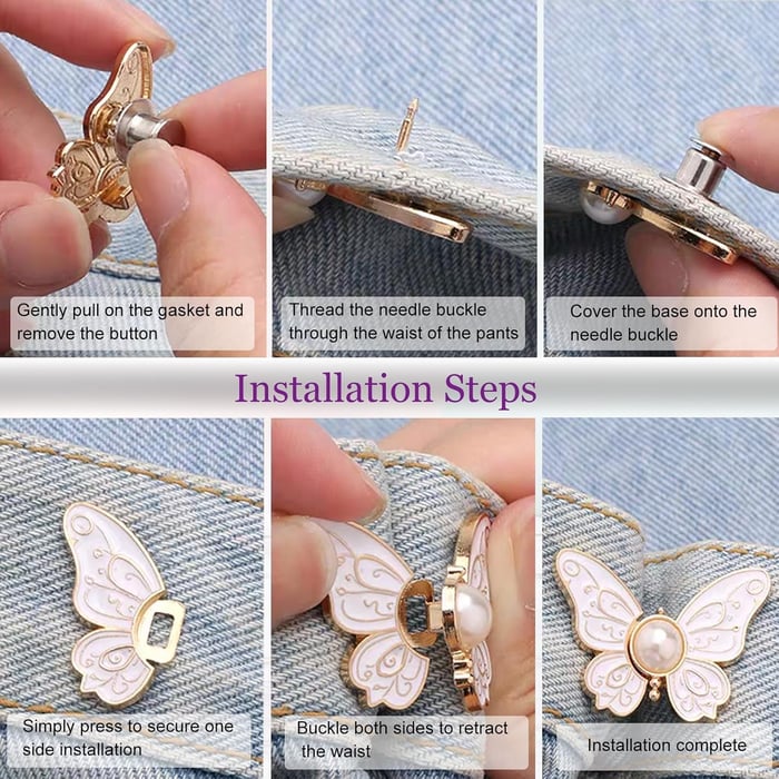 Waistband Clips Instant Adjustment Rust-Resistant Metal