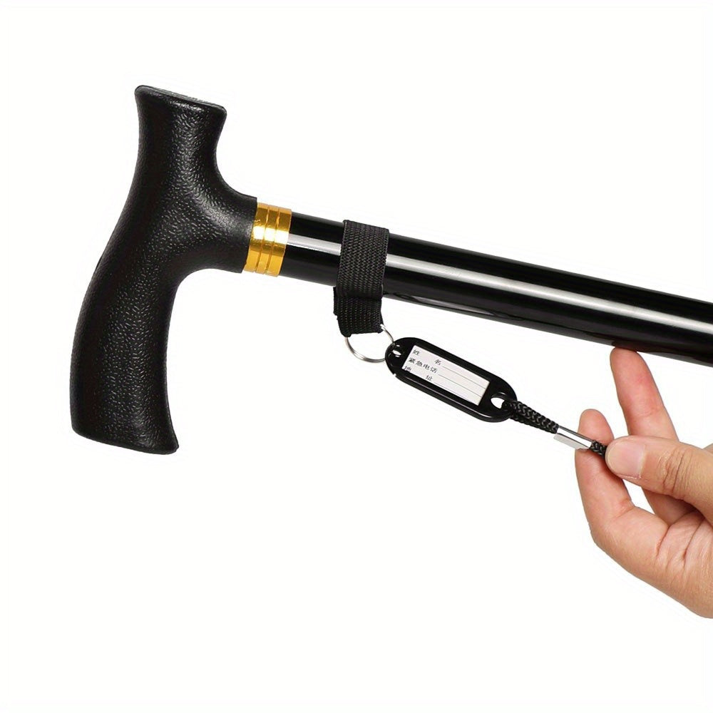Walking Cane Height Adjustable LED Light Quad Base