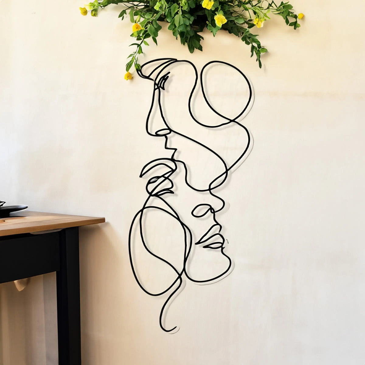 Wall Art Iron Minimalist 3D