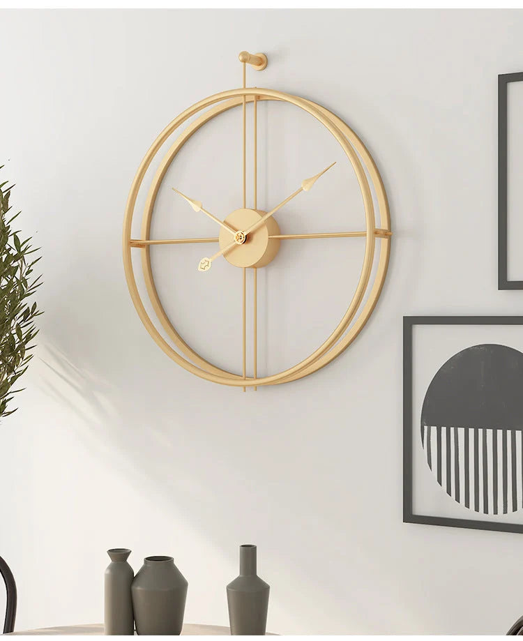 Wall Clock Minimalist Silent Sweep 19.7 Inch Iron