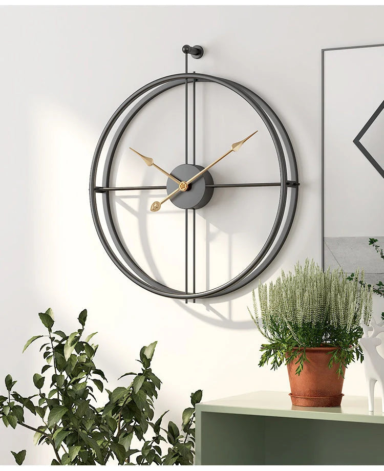 Wall Clock Minimalist Silent Sweep 19.7 Inch Iron