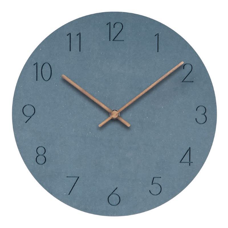 Wall Clock Silent Scandinavian Design Walnut Hands