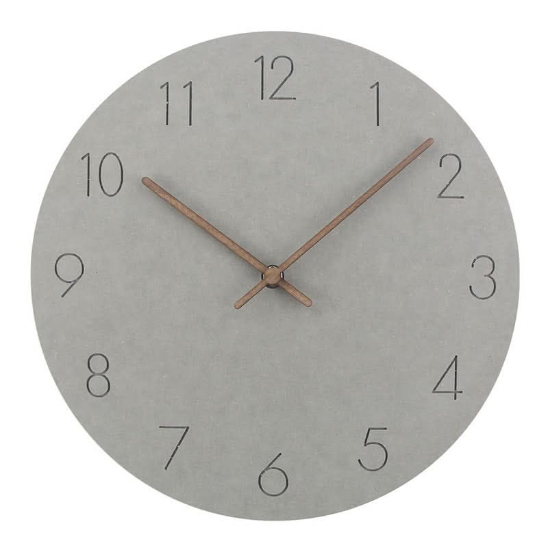 Wall Clock Silent Scandinavian Design Walnut Hands