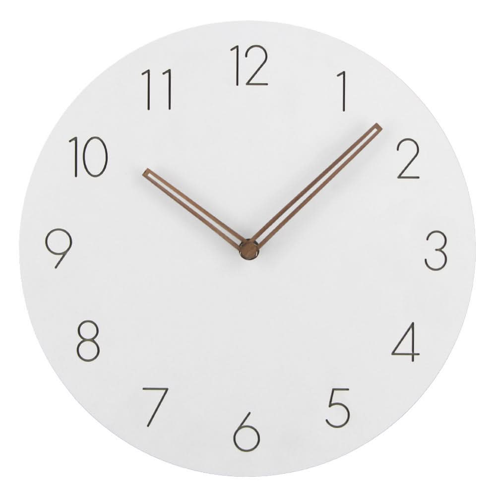 Wall Clock Silent Scandinavian Design Walnut Hands