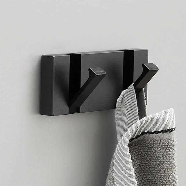 Wall Hook Fold-Flat Aerospace Aluminum Self-Adhesive & Screw-Mount