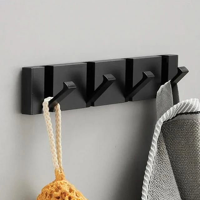 Wall Hook Fold-Flat Aerospace Aluminum Self-Adhesive & Screw-Mount