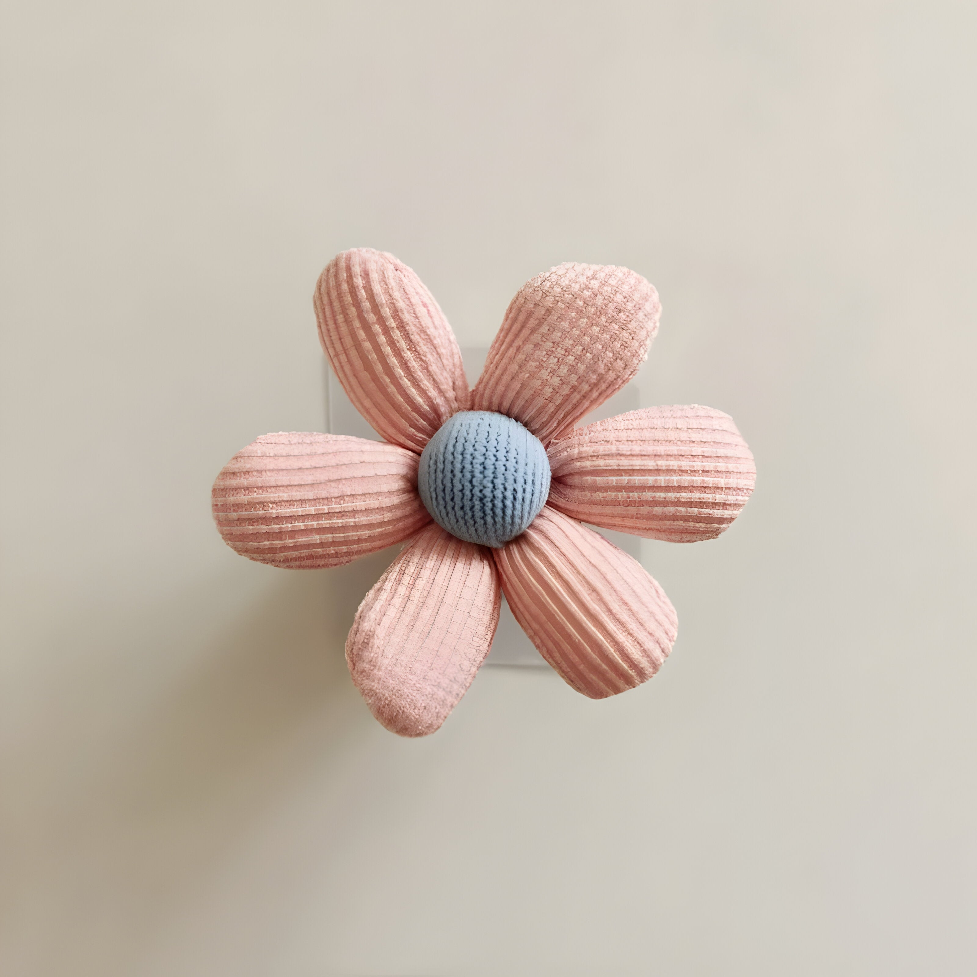 Wall Hook Natural Wood Floral Pattern Compact Size