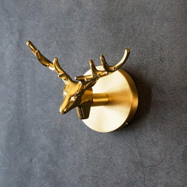 Wall Hook Solid Brass Animal Head
