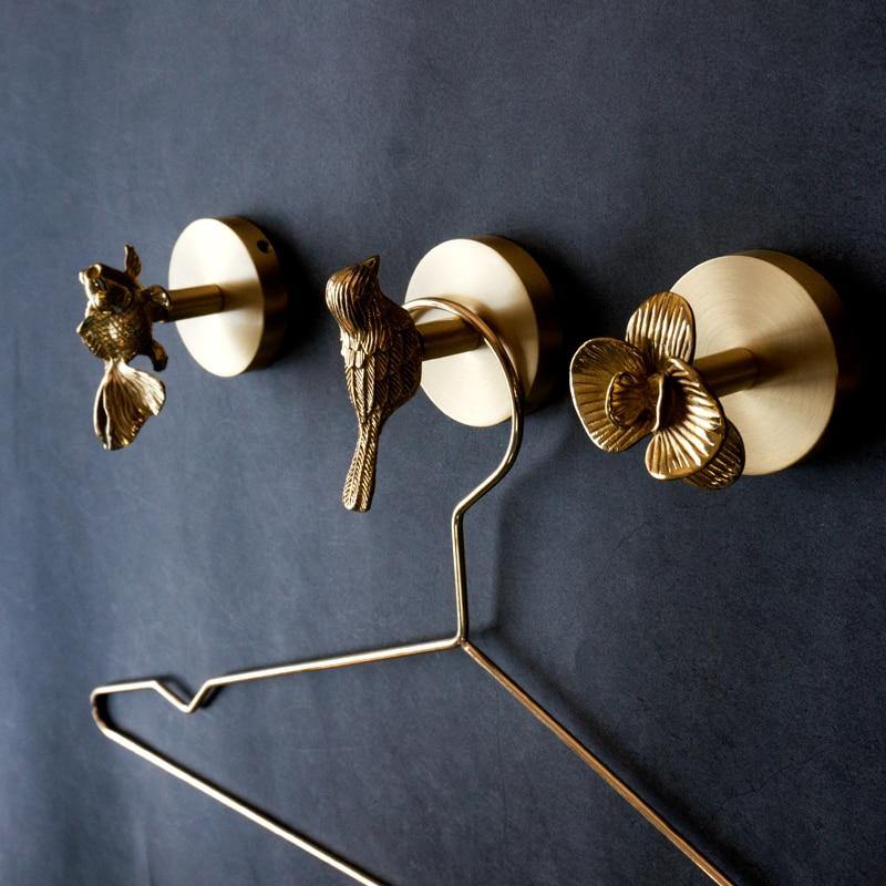 Wall Hook Solid Brass Animal Head