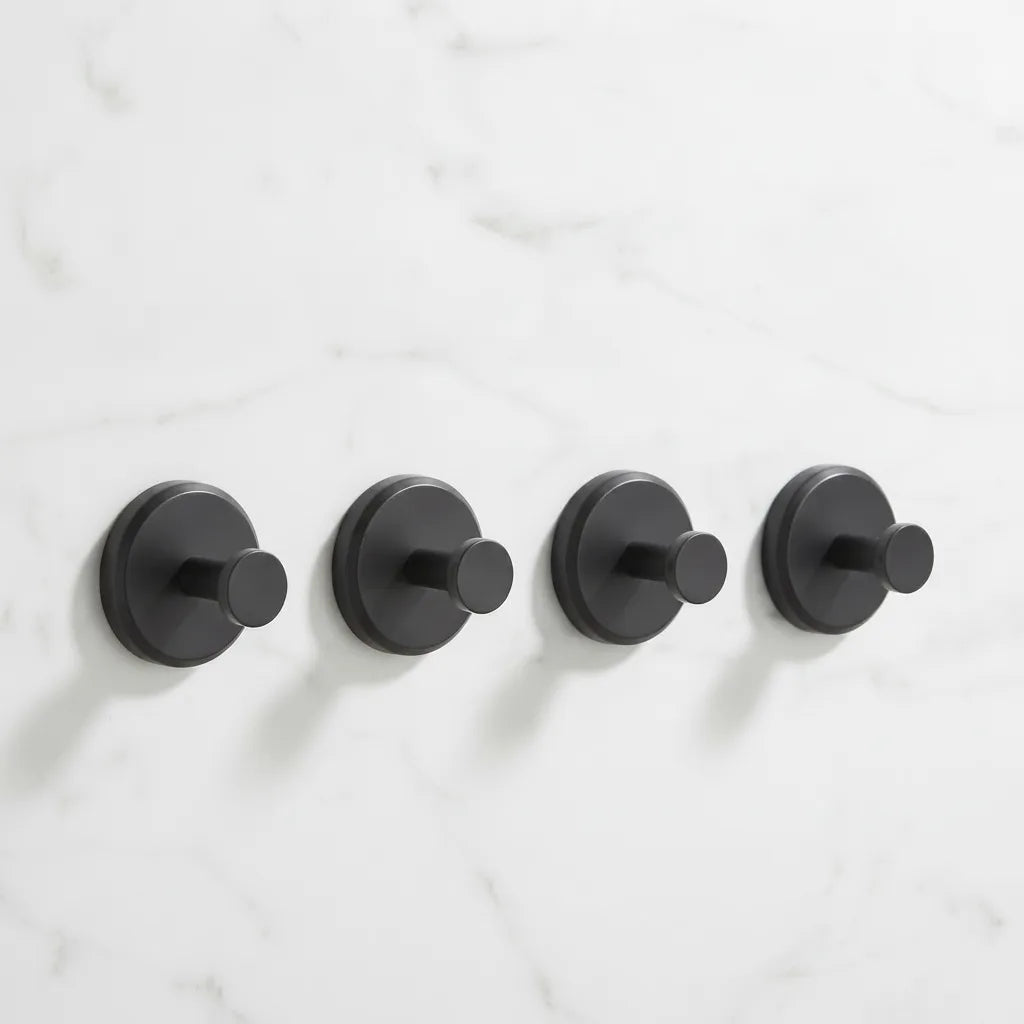 Wall Hooks Drill-Free Suction Cup Repositionable Set Of 4