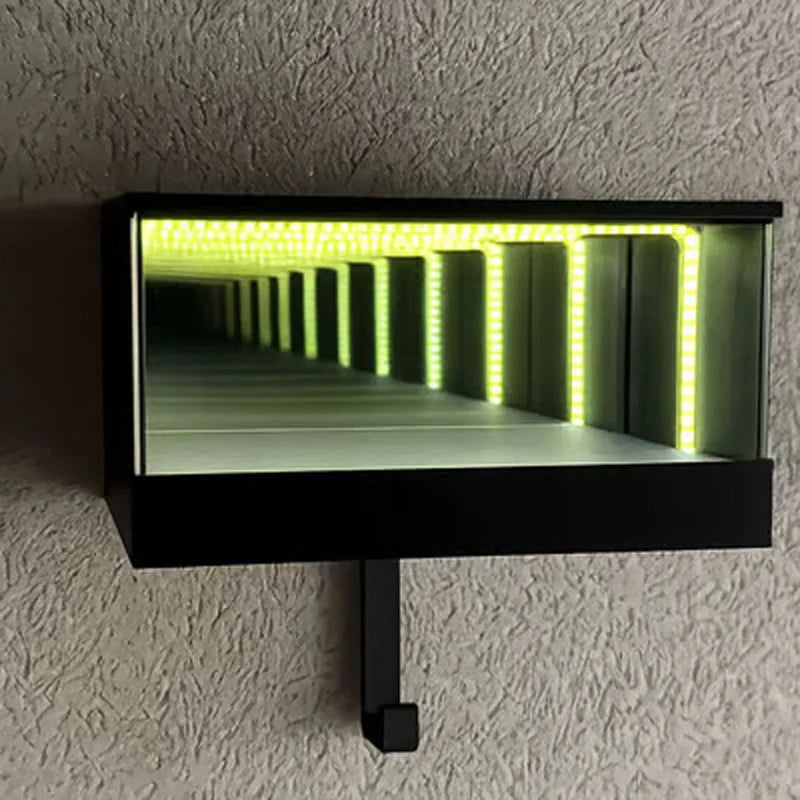Wall Key Holder Infinity Mirror LED Lighting