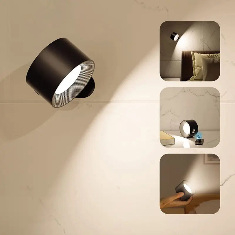 Wall Light 360° Swivel Head Touch Control USB Rechargeable