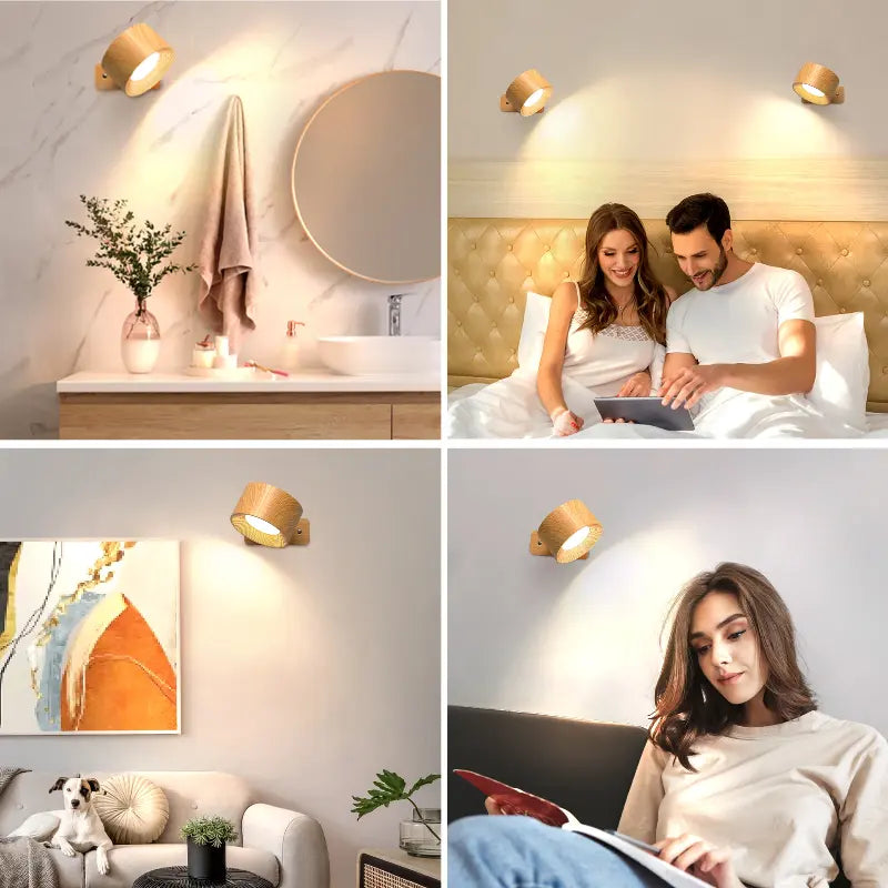 Wall Light 360° Swivel Head Touch Control USB Rechargeable