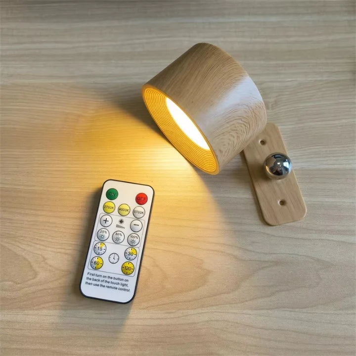 Wall Light Cordless USB-Rechargeable Remote & No-Drill Mount