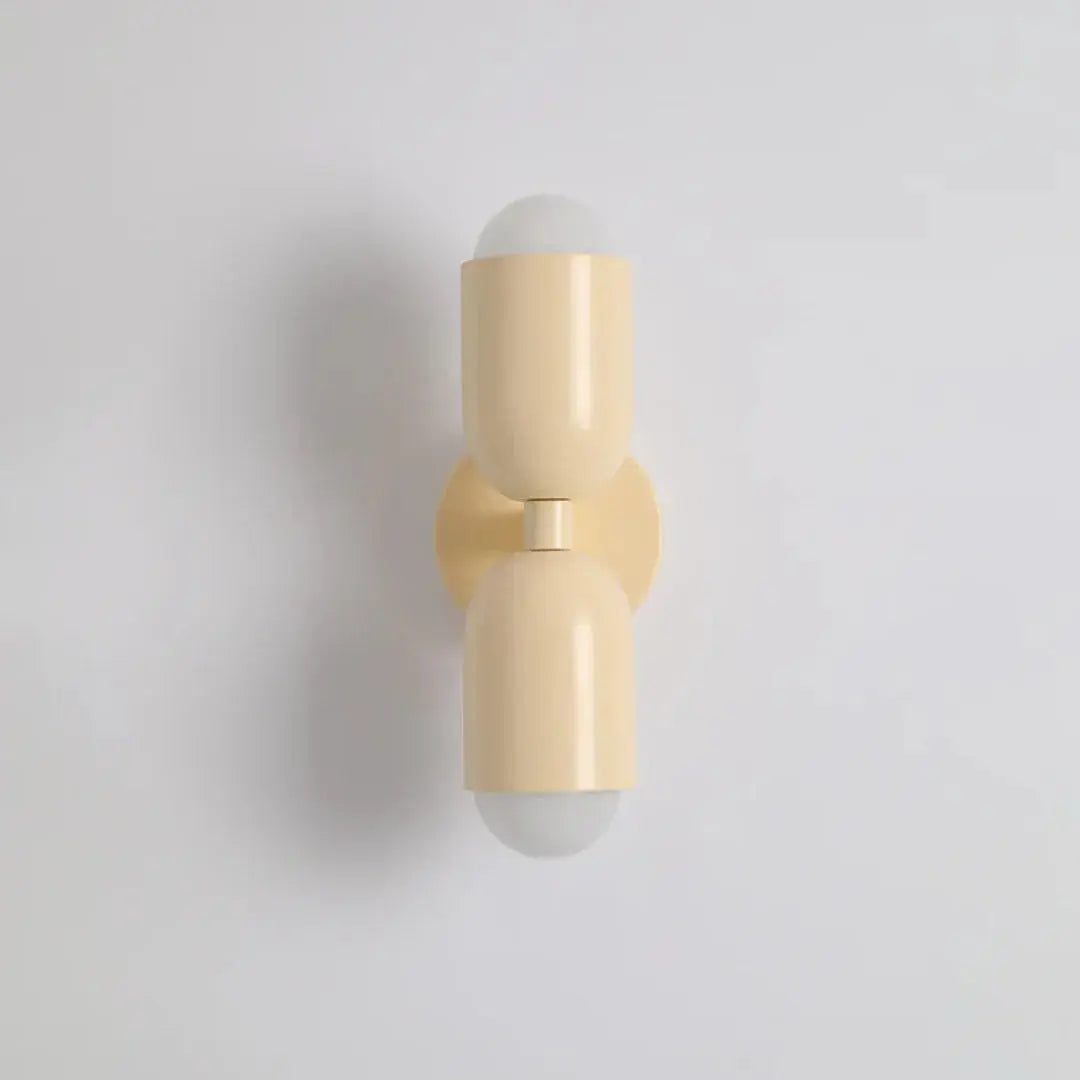 Wall Light Double Cylinder Up & Down Powder-Coated Metal