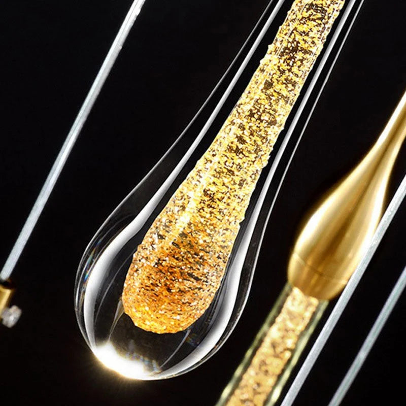 Wall Light Drop-Shaped Glass & Metal Warm White LED