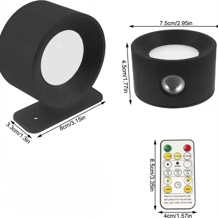 Wall Light Magnetic Mount USB Rechargeable Dimmable Warm-to-Cool