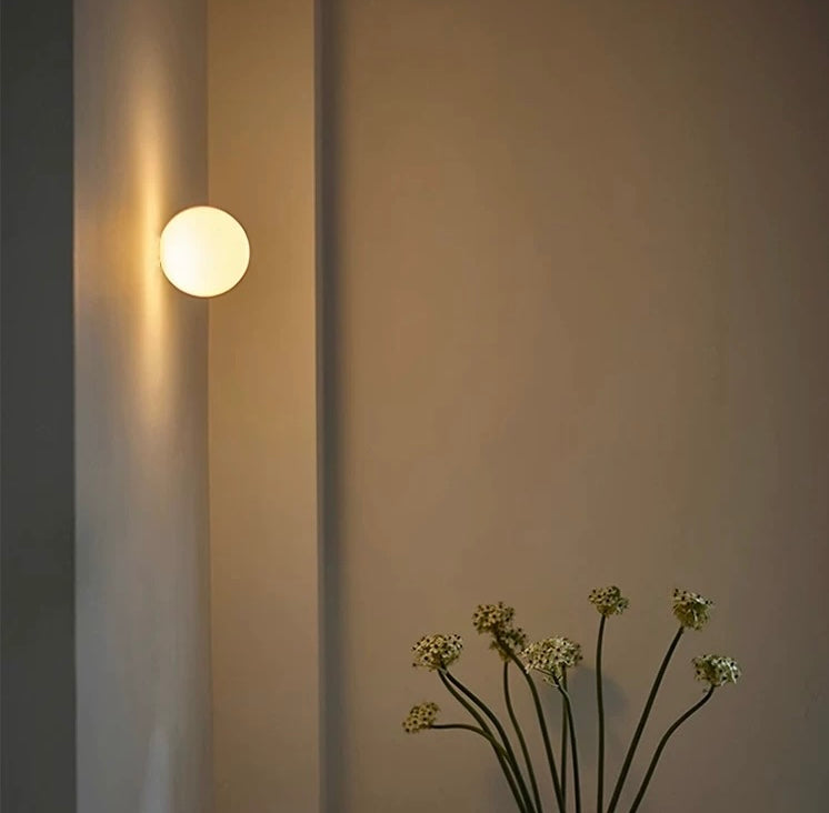 Wall Light Matte Glass Integrated LED Moisture-Resistant