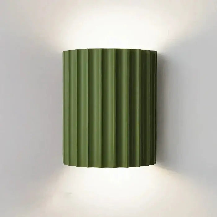 Wall Light Ribbed Resin Bidirectional Warm Light