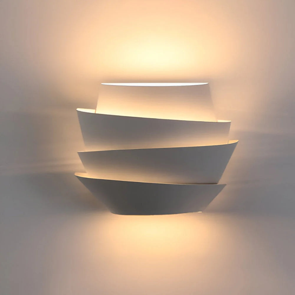 Wall Light Tiered Up/Down Matte White G9 Socket