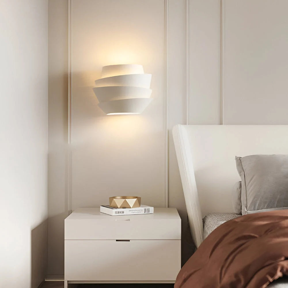 Wall Light Tiered Up/Down Matte White G9 Socket