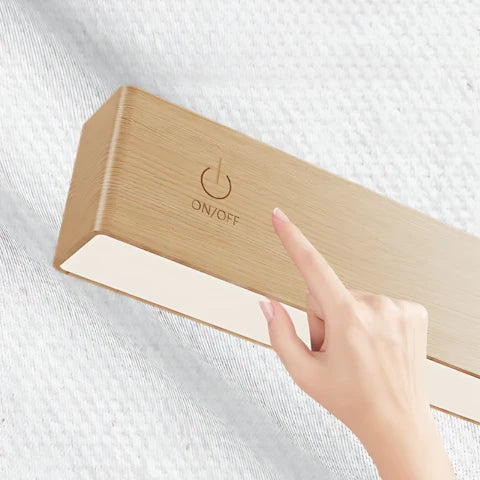 Wall Light Wood Finish Touch Control & Timer