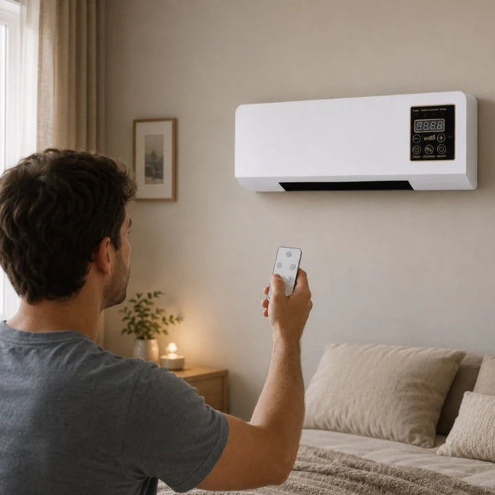 Wall-Mount Heater & Air Conditioner Compact Digital Display