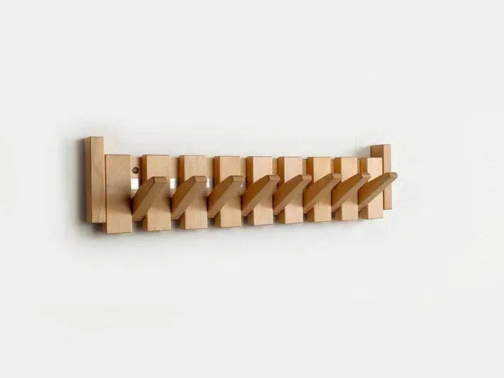 Wall-Mounted Coat Rack Piano Key Solid Wood 4-8 Hooks