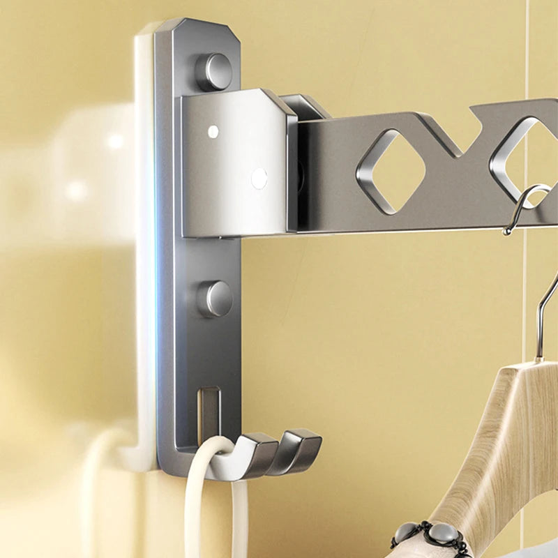Wall-Mounted Drying Rack Foldable Aluminum 180 Degree Swivel