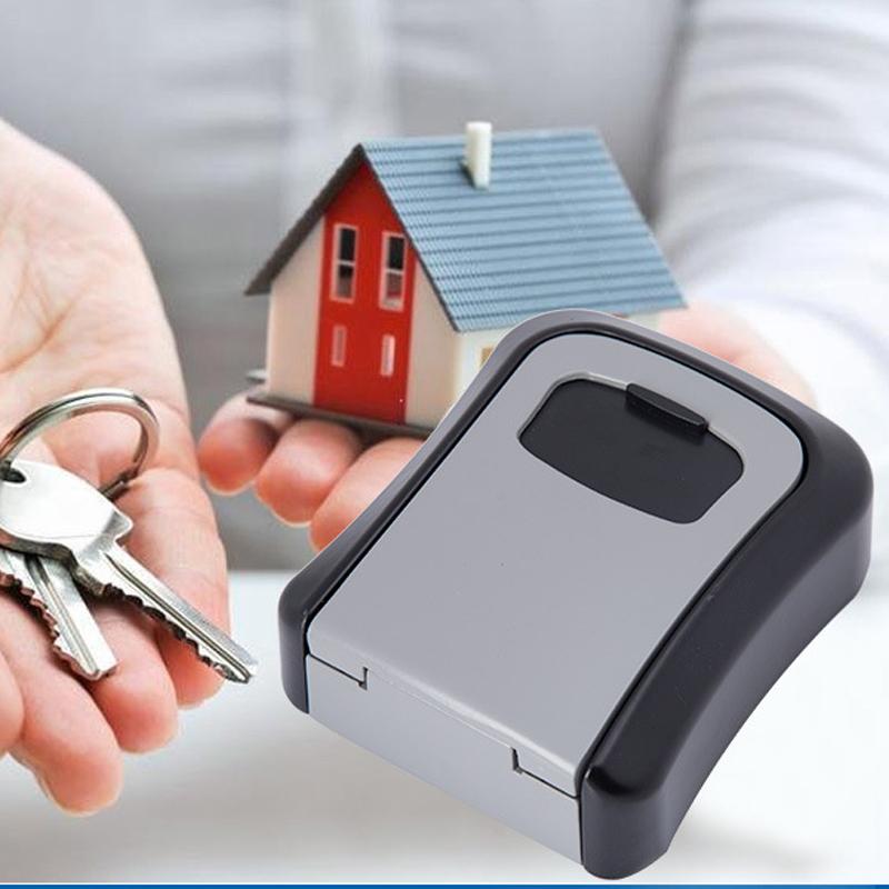 Wall-Mounted Key Box Weatherproof Aluminum 4-Digit Lock