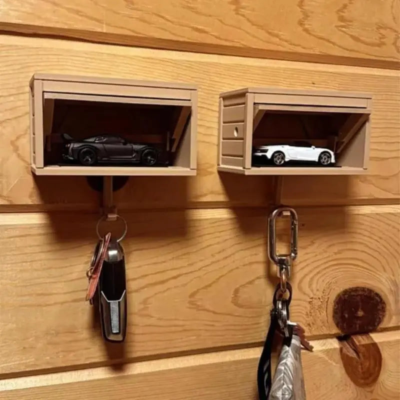 Wall-Mounted Key Holder Retro Car Design No-Tool Mounting