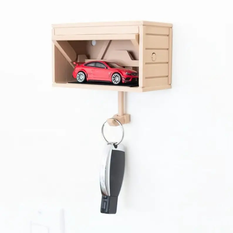 Wall-Mounted Key Holder Retro Car Design No-Tool Mounting