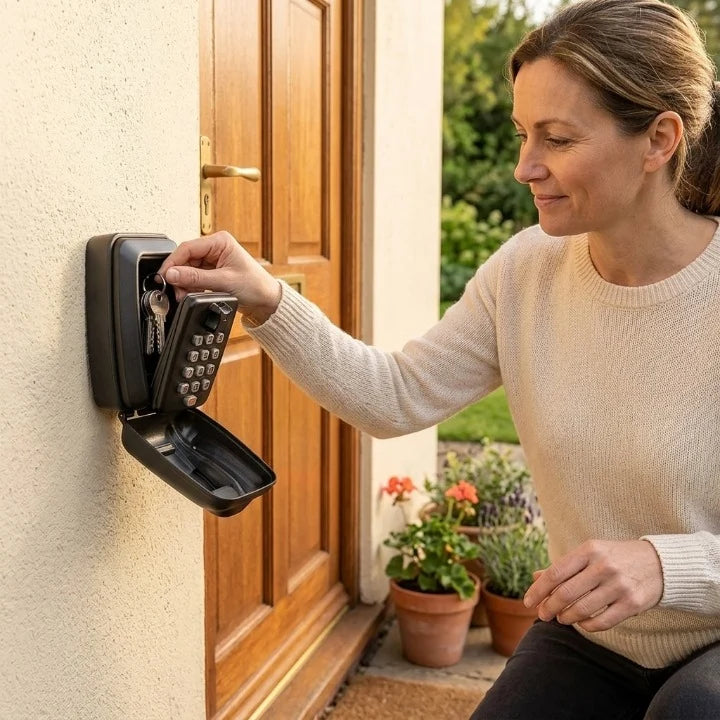 Wall-Mounted Key Safe Weatherproof Zinc Alloy Manual Numeric Lock