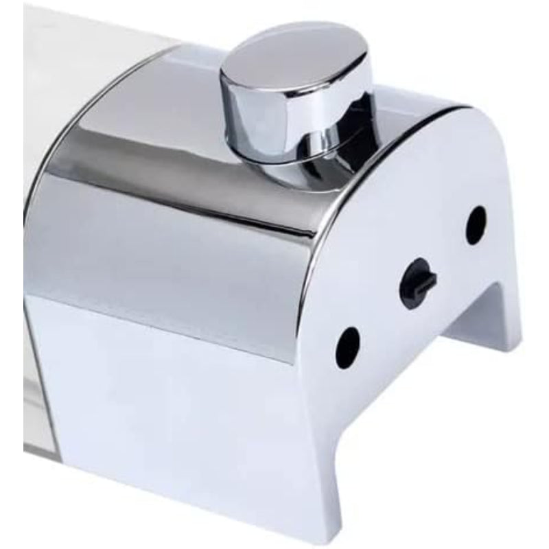 Wall-Mounted Soap Dispenser Chrome Finish & Transparent Window