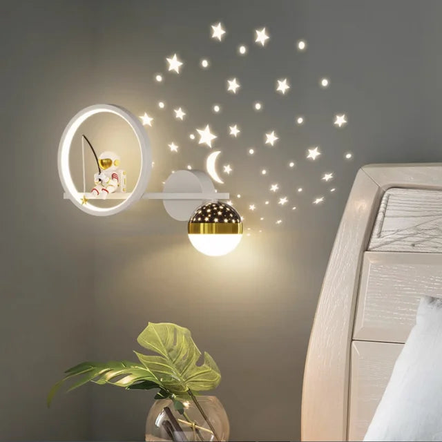 Wall Night Light Starry Sky Projection Adjustable Brightness