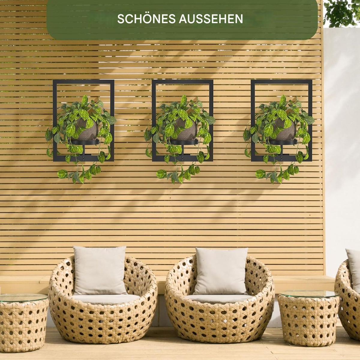 Wall Plant Holder Metal Minimalist Space-Saving