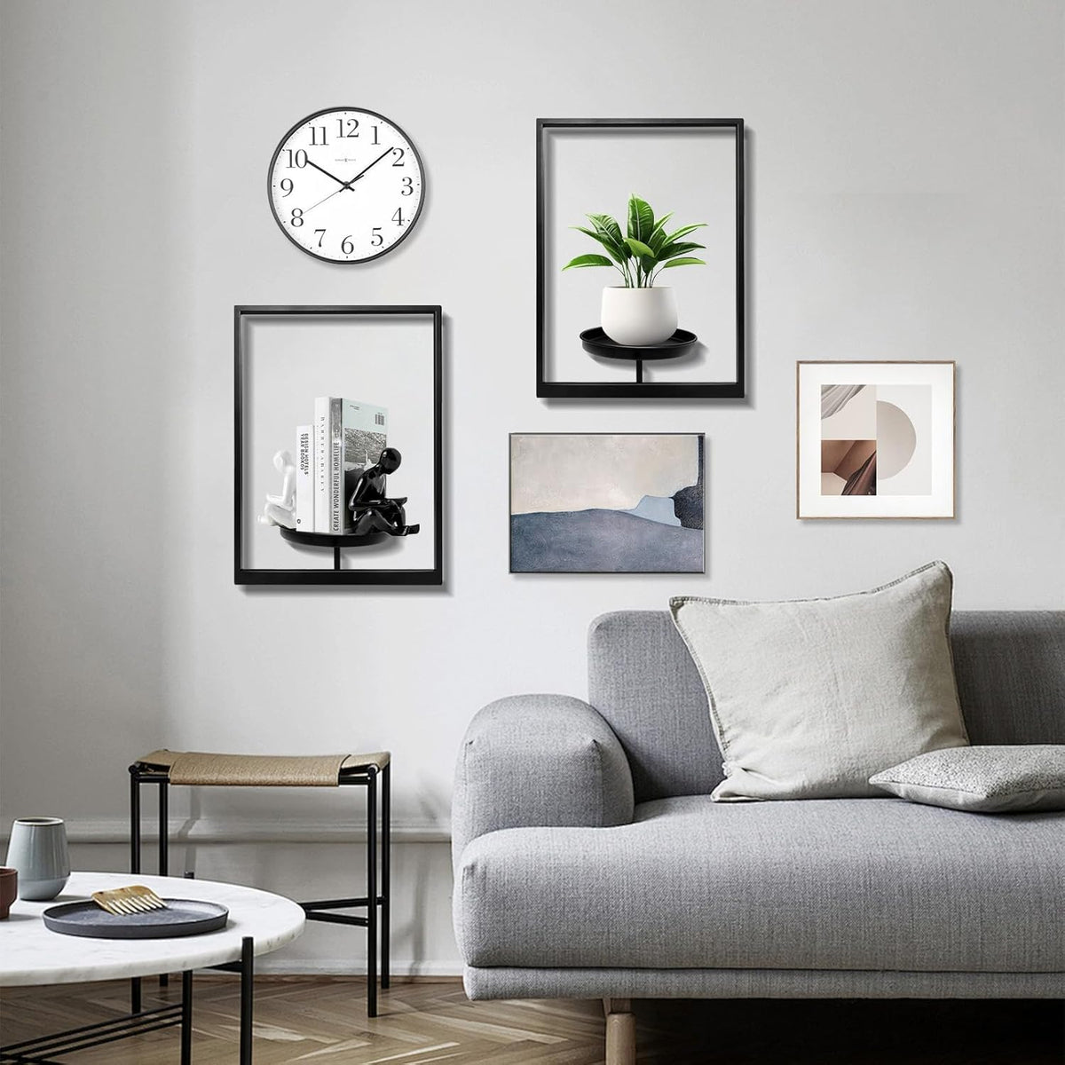 Wall Plant Holder Metal Minimalist Space-Saving
