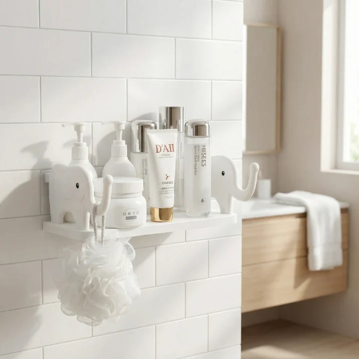 Wall Shelf Elephant Shape Self-Adhesive Hooks