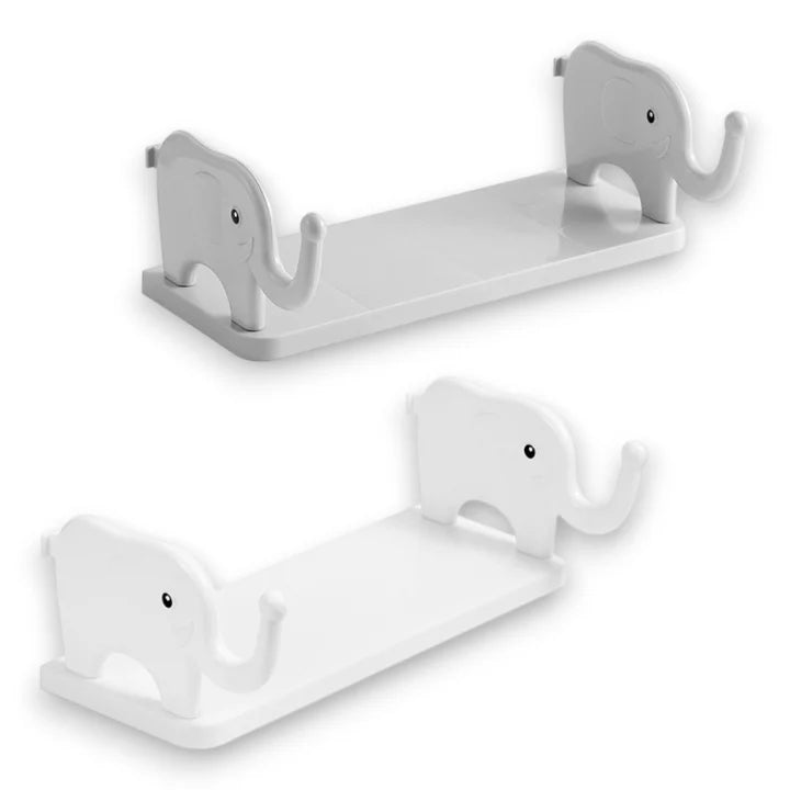 Wall Shelf Elephant Shape Self-Adhesive Hooks