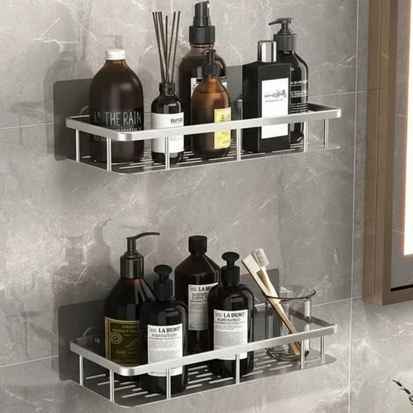 Wall Shelf Self-Adhesive Stainless Steel Holds 11 Lbs
