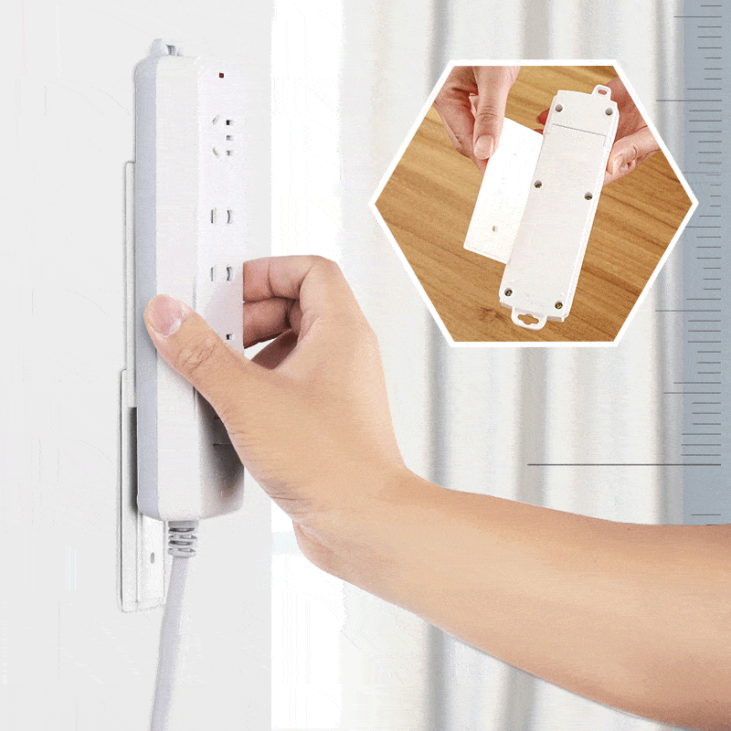 Wall Socket Holder Self-Adhesive No-Drill Reusable