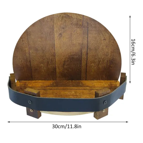 Wall Wine Rack Reclaimed Oak 7-Bottle Ready To Hang