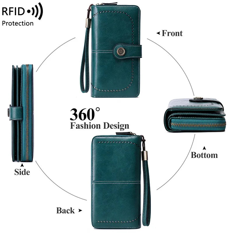 Wallet RFID Blocking 24 Card Slim Water-Repellent