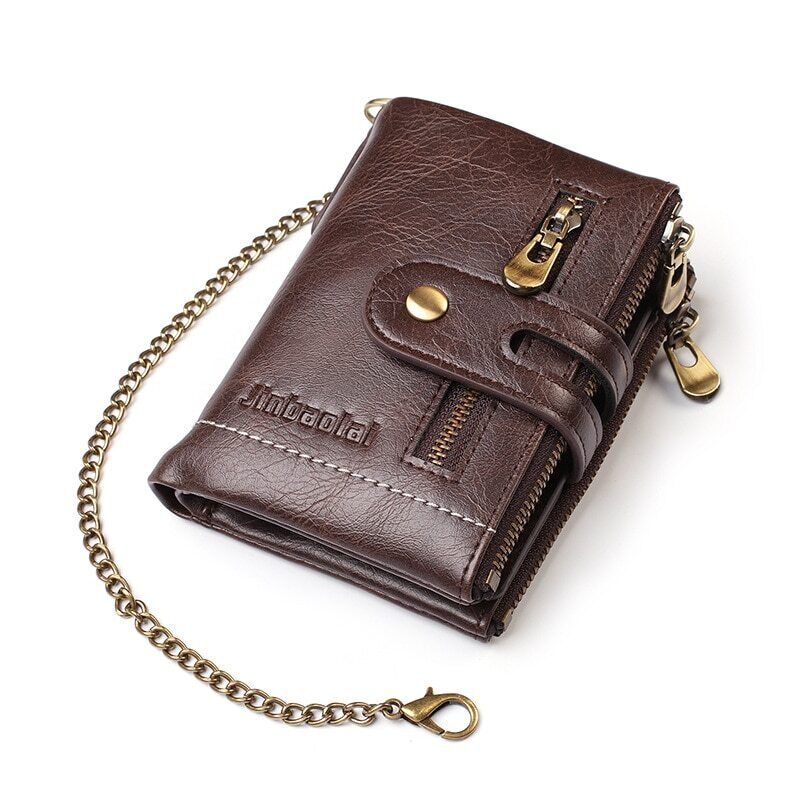 Wallet Retro PU Leather Chain & 13 Card Slots