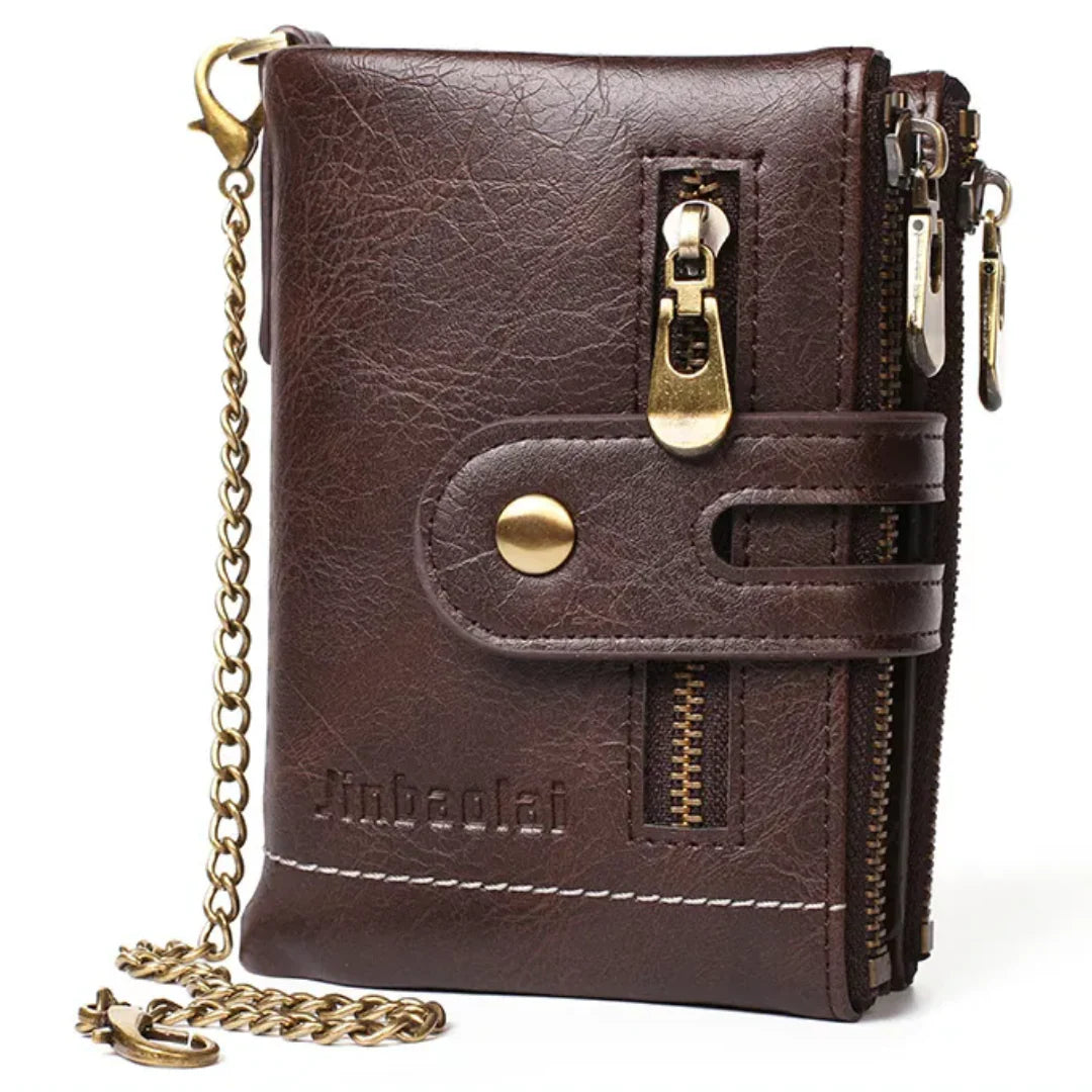 Wallet Retro PU Leather Chain & 13 Card Slots
