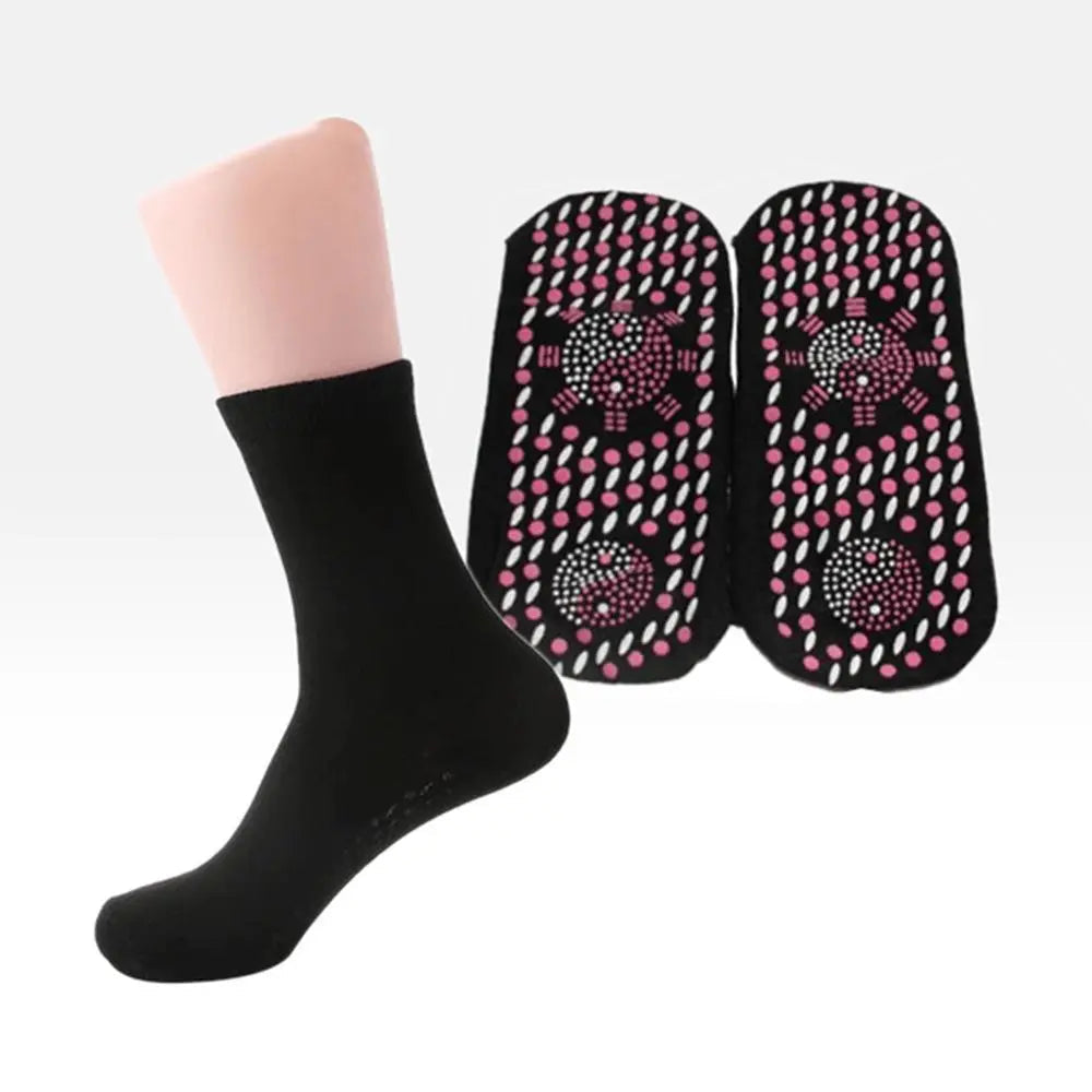 Warming Socks Magnetic & Tourmaline Cotton-Polyester Blend
