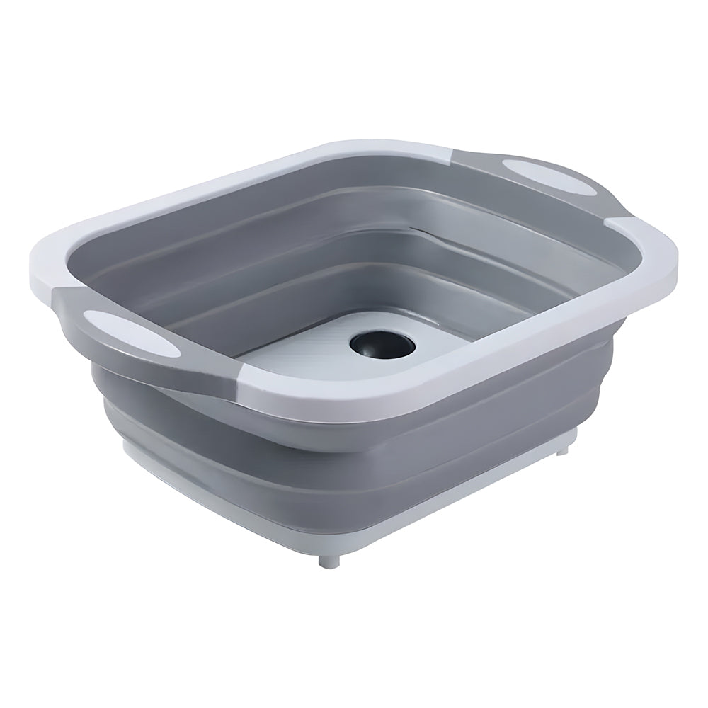 Wash Basin Foldable Integrated Drain Plug & Handles
