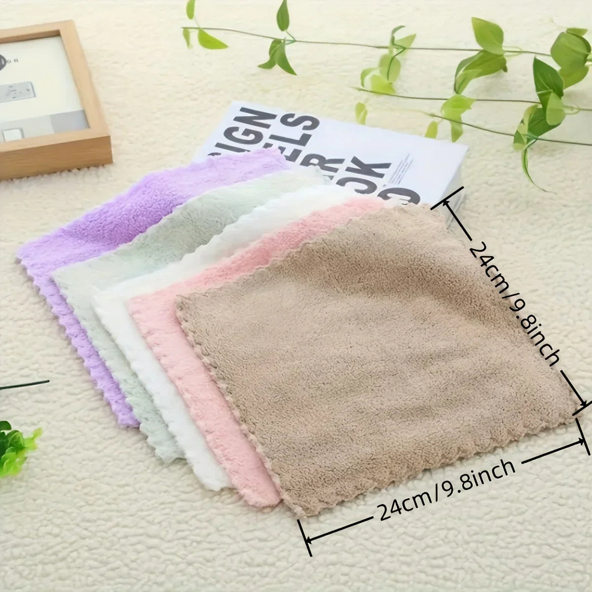Washcloths Set of 20 Quick-Drying Polyester Lint-Free