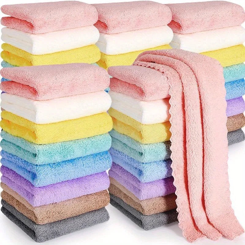 Washcloths Set of 20 Quick-Drying Polyester Lint-Free
