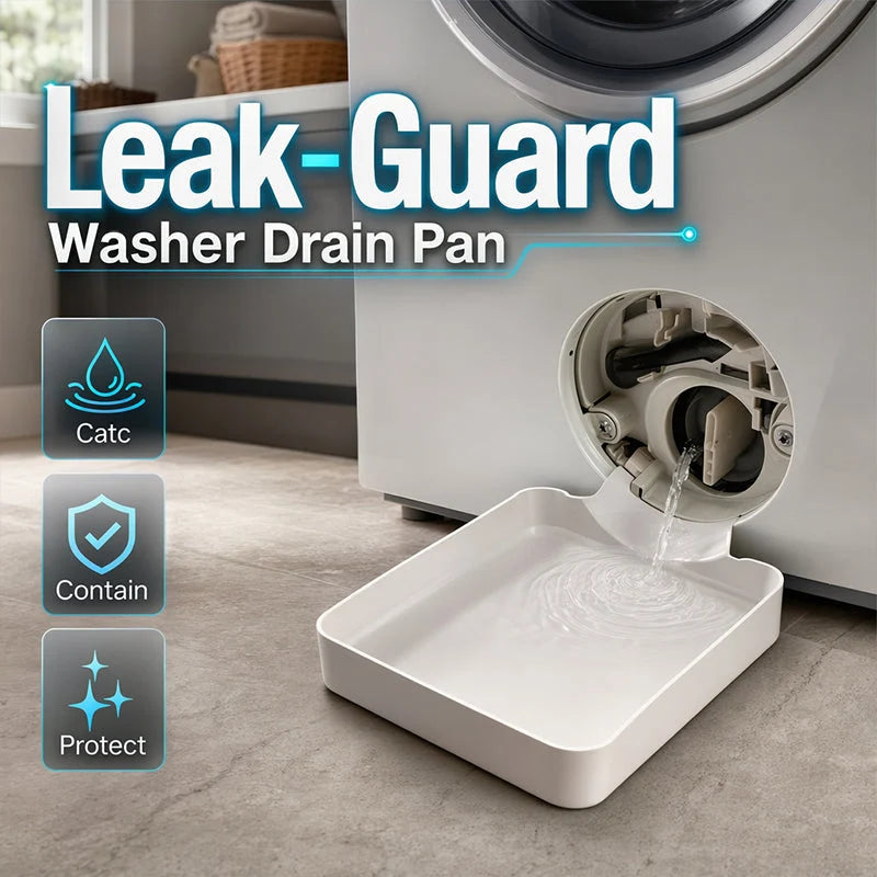Washing Machine Drip Tray Flat Low-Profile Raised Edge